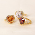 10838-Xuping Anniversary Gift Romantic Heart Shape Sweet Rings With Diamond